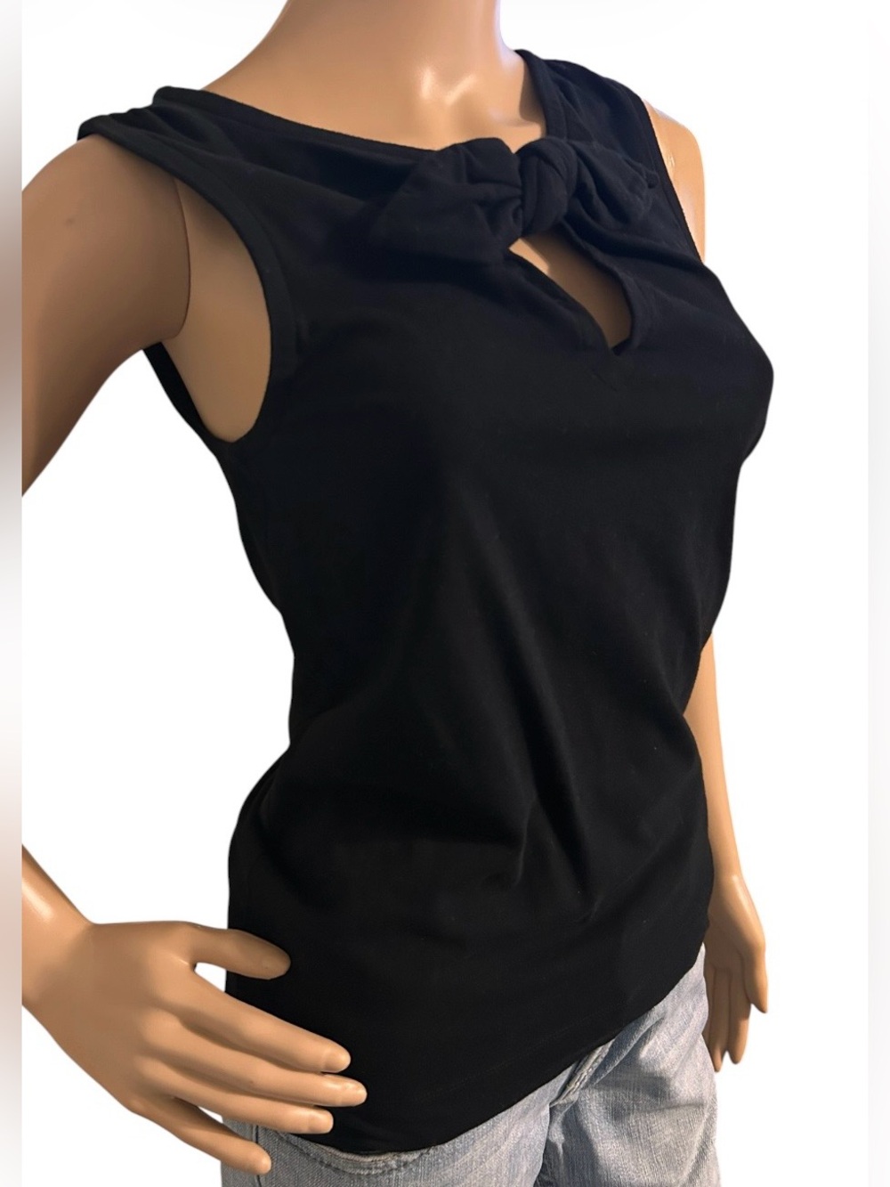 Kate Spade Black Sleeveless Bow tie Tank Top Women S Casual Luxury Preppy Chic